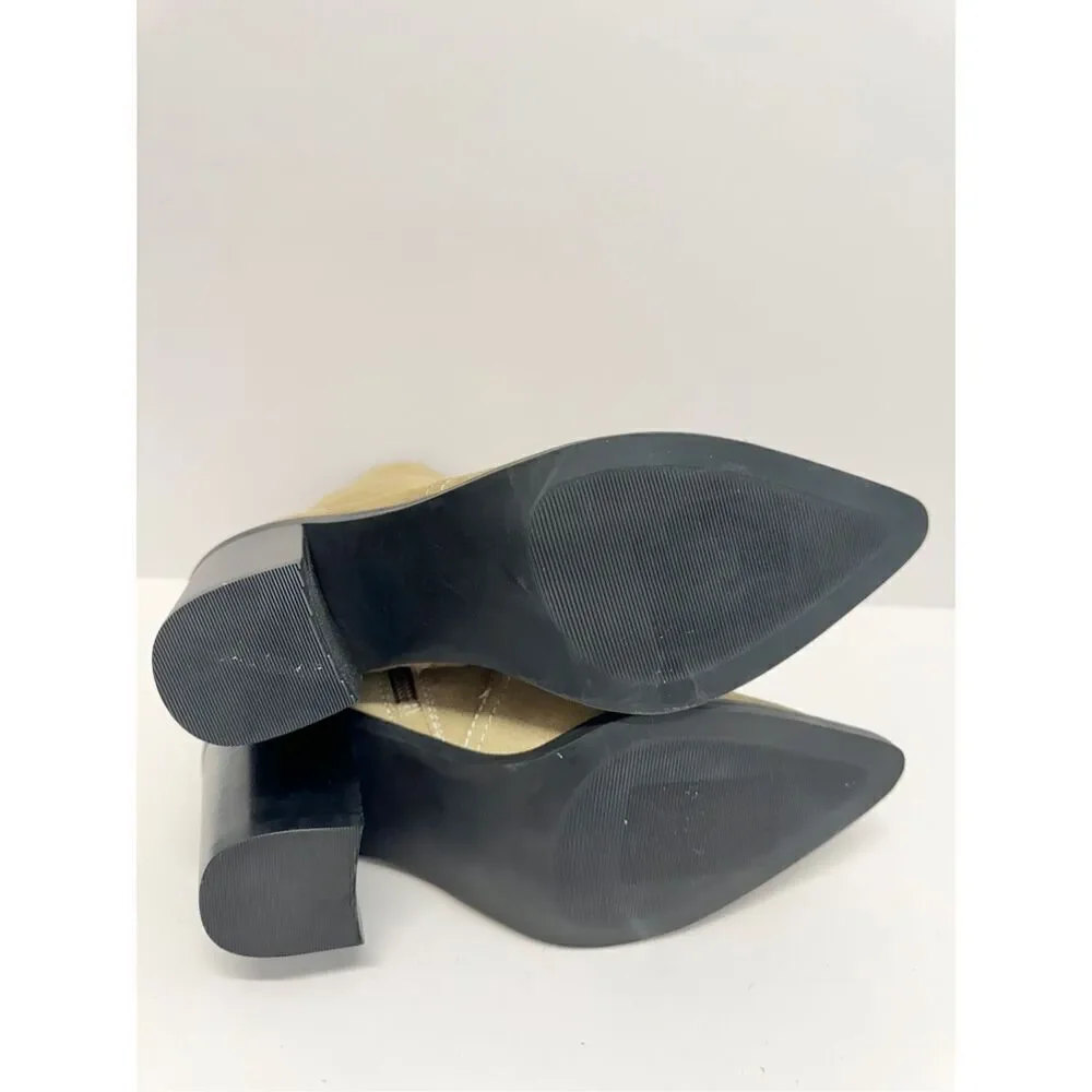 BP. Surina Western Boot in Tan Smoke Size‎ 5.5 Leather Block Heel